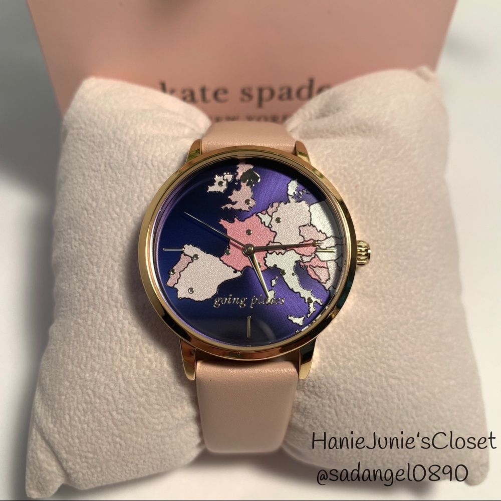 KATE SPADE Metro Map Vachetta Leather Watch